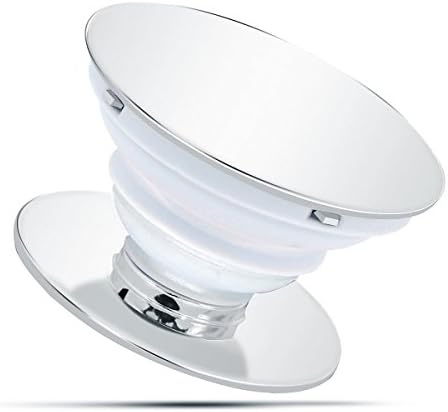 Pop Out Stand and Grip for Smartphones and Tablets, Expanding Socket Holder for iPhone 8, iPhone X, Note 8 by Fellee - Pop rose (silver)