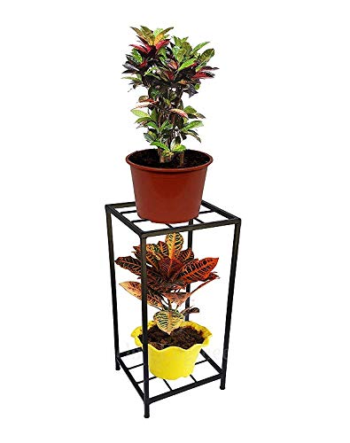 SS Engineers 2 Tier Indoor Plant/Pot Stand Size- LxBXH- 10x10x22 inches/Black