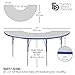 Factory Direct Partners 10077-GYBL Half Moon Activity School and Office Table (36