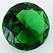 Treasure Gurus Giant Green Cut Glass Diamond-Shaped Crystal