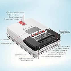 30A MPPT Solar Charge Controller, Bateria