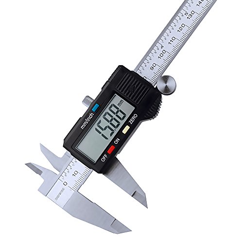 UPC 190835066576, Digiwise Vernier Metric Digital Caliper with LCD, 0-6 inch / 150mm Stainless Steel Electronic Depth Gauge Measuring Tools