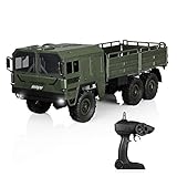 RC Military Truck, HELIFAR RC Trucks 1/16 6WD, RC Cars 2.4G Remote Control Car for Kids Radio Controlled Cars Remote Control Trunk Off-Road Car 12km/h or Children & Adults