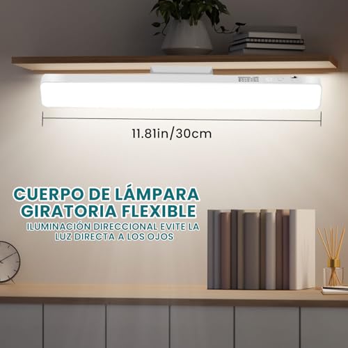 ZenVita LED Wardrobe Light with Remote Control - 2 x 30 cm Magnetic Rechargeable USB 3 Colour Modes Dimmable Interior Light for Wardrobe, Kitchen, Stairs and Home - 5W
