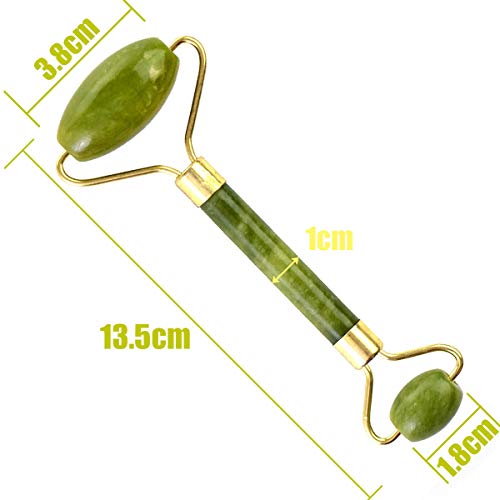 Pro-Nu Jade Roller Face Massager with Natural Jade Stone for Face Eye Massage