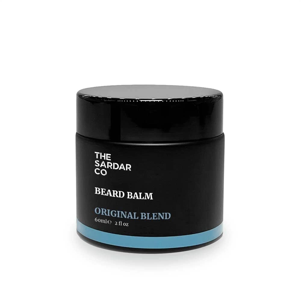 THE SARDAR CO Original Blend Beard Balm – Deep Conditioning & Hydration – Organic Argan & Jojoba for Softness, Styling & Nourishment – Long-Lasting Scent – 60ml