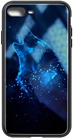 VVXIT Custom LED Flashing iPhone 7/8 Case,Light Up Incoming Call Flash Case for iPhone 7/8,Wolf Pattern