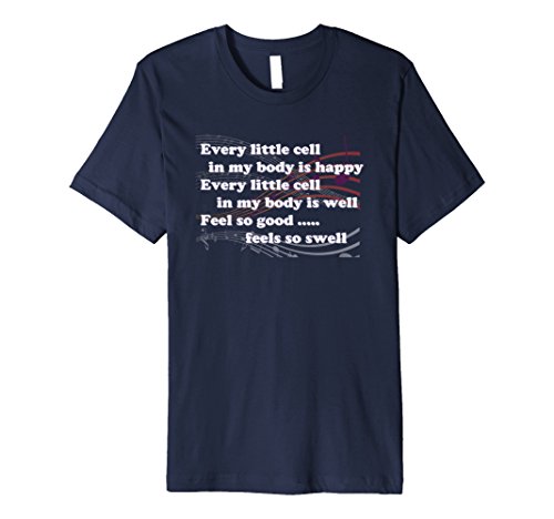 Mens Laughter Yoga Every Little cell song Premium Tshirt Small Navy