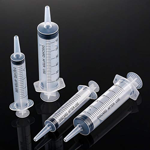 4 Packs Plastic Syringe with Measurement Oral Liquids Measuring