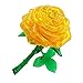 Coolplay DIY 3D Crystal Puzzle Model Decoration Gift - Rose Yellow
