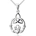 Sterling Silver Celtic Love by Kelly Hands Holding Crown Heart Claddagh Pendant Necklace, 18