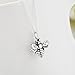 YFN Bee Necklace Sterling Silver Bumble Bee Queen Bee Bumblebee Honeycomb Pendant Necklace (Bee Necklace)