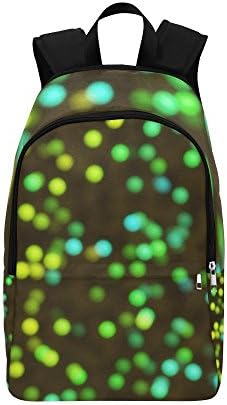 YUMOING Green Blue Yellow Bokeh Casual Daypack Travel Bag College School Backpack For Mens And Women