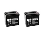 NPP NP6-225Ah 6V 225 Amp AGM Deep Cycle Battery Camper Golf Cart RV Boat Solar Wind Power / (2Pcs)