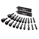 Nut Driver Bit Sets with Chrome Vanadium Steel, 20pcs 1/4'' Hex Nut Driver Master Kit for Quicker Change Chuck, Electric Hand Drill - PNDB1A