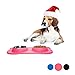 KEKS Small Dog Bowls Set of 2 Stainless Steel Bowls with Non-Skid & No Spill Silicone Pink Stand for Small Dogs Cats Puppy & Collapsible Travel Pet Bowl