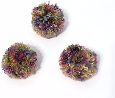 Dark Pastel Puffs Cat Pom Pom Ball Toys / Catnip, Valerian, Silvervine, Bell Options / Xmas Gifts for Cats