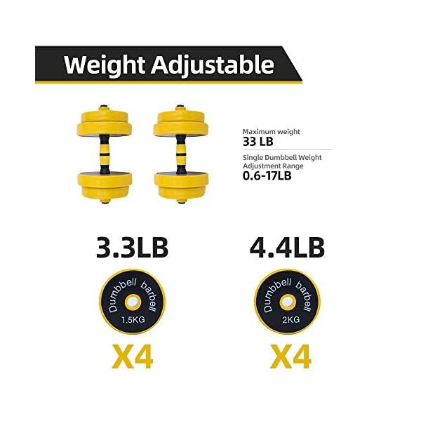 Nice C Weights, Dumbbell Set, Kettlebells, Adjustable Dumbbells, Barbell Weight Set, 20-40-50-70LB 3-in-1 set, Non-Slip, All-purpose - Image 4