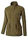 LE3NO Womens Anorak Utility Safari Military Jacket with Pockets