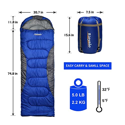 Degree Winter Sleeping Bags for Adults Camping (450GSM) Temp