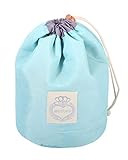 HOYOFO Barrel Travel Cosmetic Bags Women Makeup Toiletry Storage Bag,Blue