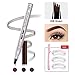 Eyebrow Tattoo Pen - MoonKong Microblading Eyebrow Pencil with a Micro-Fork Tip Applicator Creates Natural Looking Brows Effortlessly and Stays on All Day (Brown-01#)