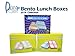 Leakproof Bento Lunch Box Set With 3 Compartments | 2 Food Prep & Meal Planning Containers For Kids And Adults | BPA Free & FDA Approved | Microwave & Dishwasher Safe By PlusPoint | Includes Ebook