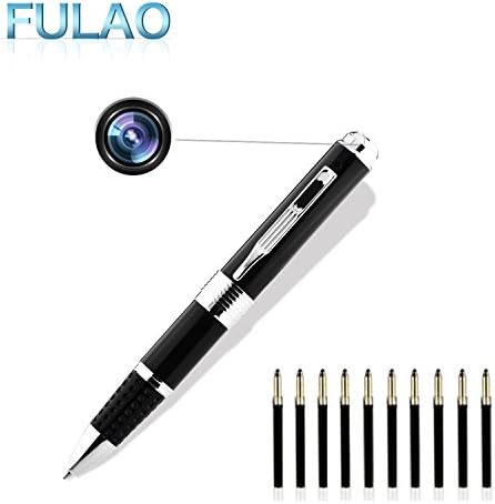 Fulao Spy Pen Cam,HD 1080P Nanny Convert Security Portable Camera