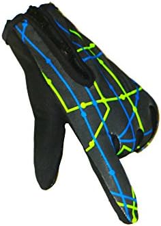 Campstoor Outdoor Sports Hiking Winter Bicycle Bike Cycling Gloves For Men Women Windstopper Simulated Leather Soft Warm Gloves (Blue/Black, S)