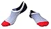 Spikerking Men No Show Cotton Deodorant Anti Off 3 Pack Crew Socks (Size:6-11) (US Shoe Size 6-11, 6 Pairs(2gray2red2skyblue)