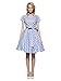 Maggie Tang 50s 60s Vintage Short Sleeves Swing Rockabilly Full Circle Party Dress