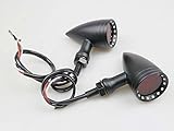 Black Red 20 LED Billet Turn Signal Stop Brake Light T for Harley Dyna Bobber Honda Yamaha Suzuki Kawasaki