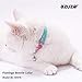 azuza Breakaway Cat Collar with Bell, 2 Pack Safety Buckle Cat Collars with Cute Bowtie, Flamingo Pattern, Adjustable from 8