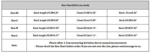 Sunward Christmas Pet Dog Cotton Costume Small Dog Cat Pet Clothing Pet Vest Puppy T Shirt Apparel (XS, Red 1)