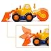 Woby Push and Go Friction Powered Car Engineering Construction Vehicles Toys Set Tractor Bulldozer Truck Early Educational for 1 Year Old Baby Toddler Boys