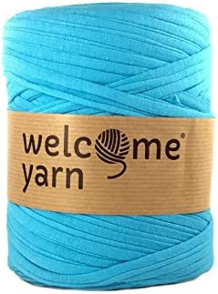 T-shirt Yarn cotton Fettuccini Zpagetti highest quality ~ 1.3 lbs (600g) and 120 yard long (~100 meter) Sewing Knitting Crochet T shirt Yarn (Turquoise) Click for More Colors