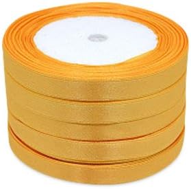 Satin Colorful Ribbon 25 yards x 2 Rolls for Wedding Craft Gifts Wrap 10mm Width 2 Rolls