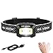 HISVISION Rechargeable Headlamp, Ultra Bright LED Headlight Flashlight with Motion Sensor COB Lamp beads, 5 Light Modes IPX6 Waterproof Head Lamp for Running, Outdoor, Reading, Biking, Fishing