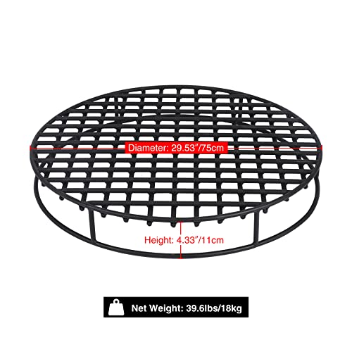 REDCAMP Outdoor Fire Pit Grate Round, Heavy Duty Fire Pit Grill Grate