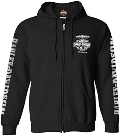 Amazon.com: Harley-Davidson Men's Lightning Crest Pullover Hooded