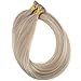YoungSee I Tips Hair Extensions Highlight Itip Human Hair Extensions Ash Blonde Highlight Blonde Itip Hair Extensions 16 Inch 80s 50g Tip Hair Extensions Real Human Hair Remy Hair Extensions