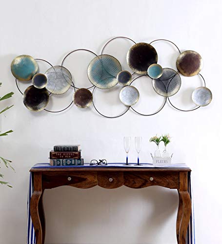 Vedas Exports Multicolour Wrought Iron Berni Wall Art Decorative Hanging & Sculpture Home Living Room Decor (Size 64 x 26 inches)