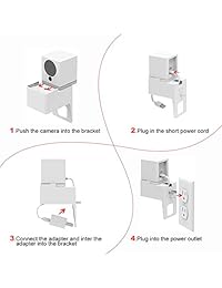 Soporte de pared para la salida de la cámara Wyze Cam Pan Wyze, con giro de 360 grados y salida de CA para Wyze Cam