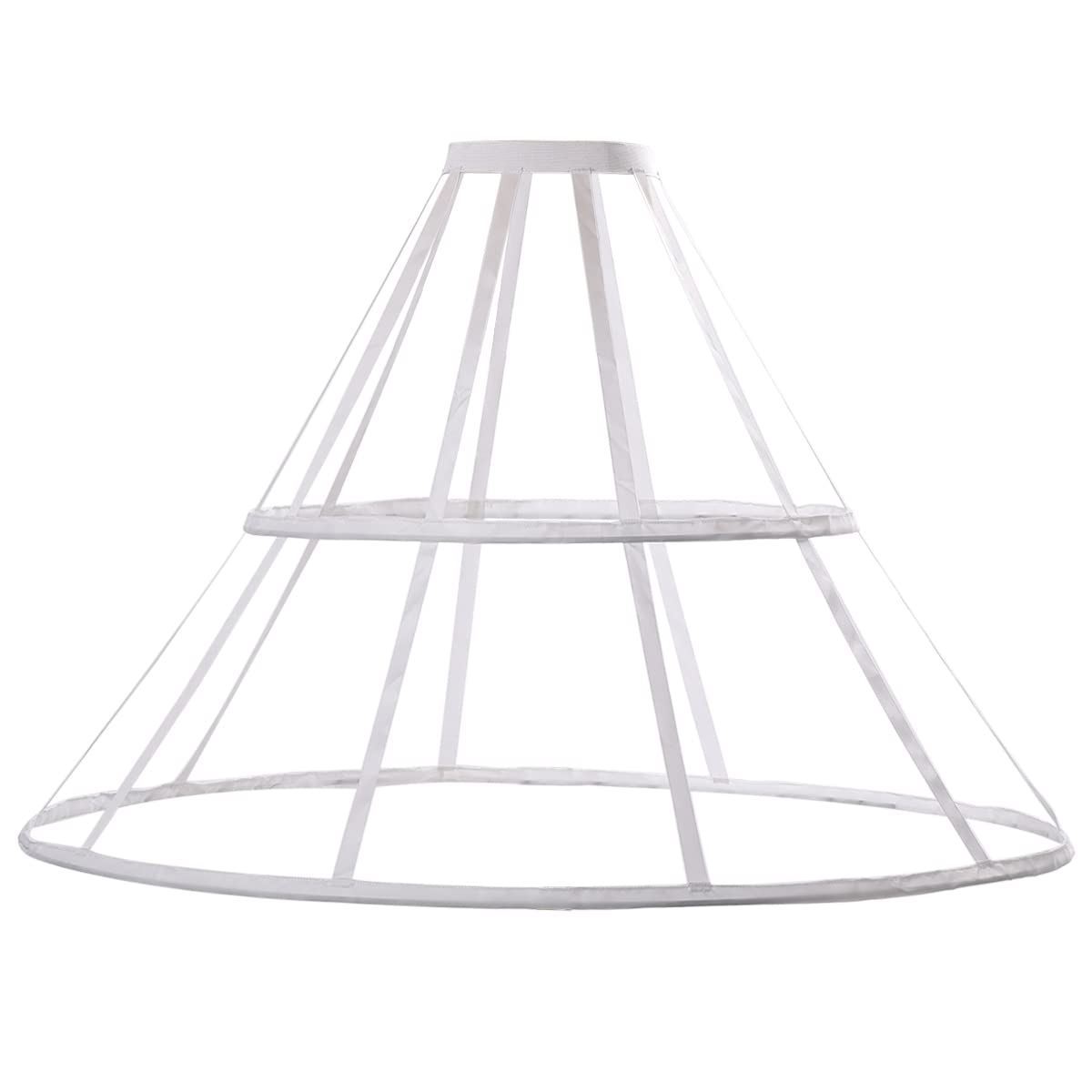 Photo 1 of Pannier Petticoat Women Victorian Bustle Cages Hoop Skirt Cage Skirt for Women (F-White 2 Hoops) One Size