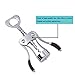 Ilyever Upraded 2 in 1 Wing Corkscrew with One Pack Wine Bottle Stopper,Multifunctional Corkscrew Wine Cork Opener Bottler Opener Remover for Home, Kitchen,Restaurant,Party and as Gift,Silver