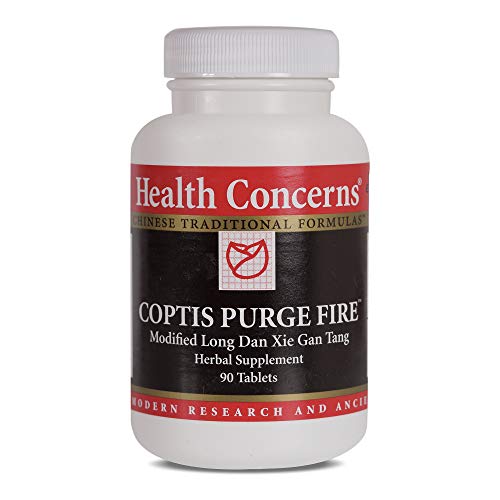 Health Concerns - Coptis Purge Fire - Modified Long Dan Xie Gan Tang Herbal Supplement - 90 Tablets
