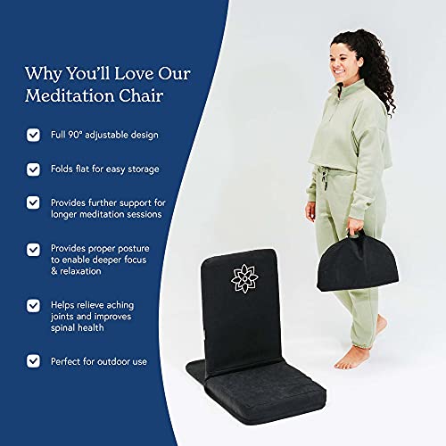 Mindful and Modern Folding Adjustable Pro Meditation Chair Meditation