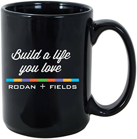 SAYOMEN - Rodan and Fields Black Coffee Mug 15 ounce oz | "Build a Life You Love" Mug R+F MUG 11oz