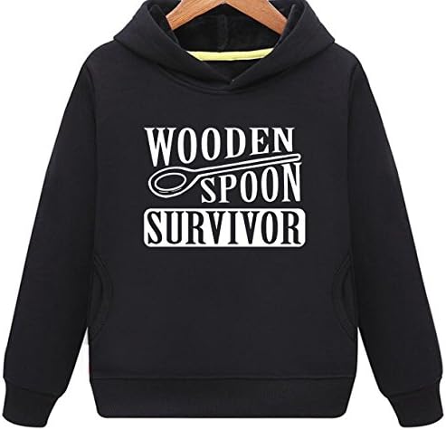 Kids Two Pockets Wooden Spoon Survivor Humor Hoodie