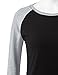 Regna X Women's Fit Relaxed Flowy Long Sleeve Baseball T-Shirts Top Light Grey